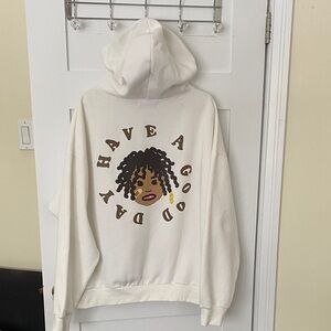 Mens Harsh and Cruel Cotton Hoodie  Have a Food Time XL Like New!